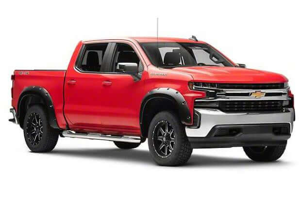 Fender Flares For Chevrolet Silverado 1500 2019-2024 Satin Smooth